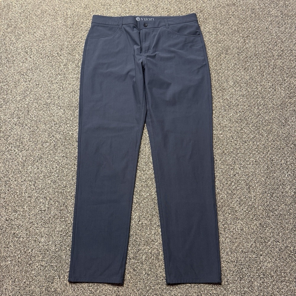 Vuori Meta Pants Mens Size 36 Charcoal Grey Performance 5-Pocket Trousers V430